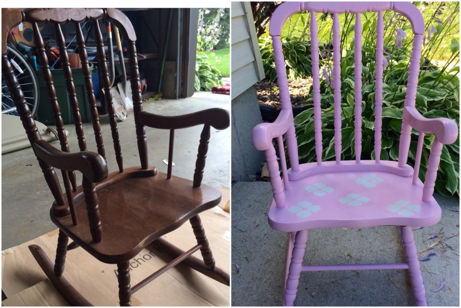 Painted Child's Rocking Chair