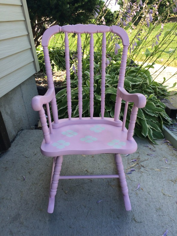 Pink Painted Child's Rocker