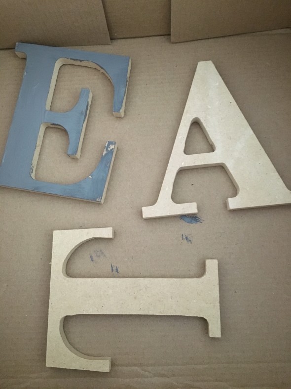 Spay Painted Wooden Letters